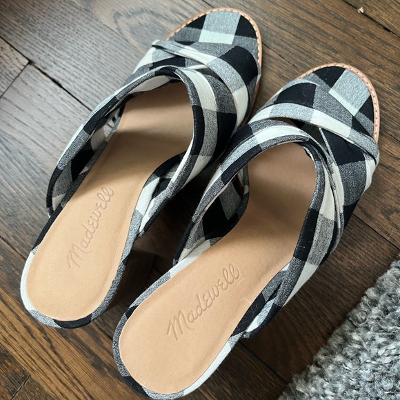 NWOT Madewell Alexandria Mule in Gingham Check - Picture 5 of 6